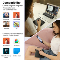 HUION HS64 grafika rysunek cyfrowe tablety z funkcją OTG długopis Signature Tablet z rysikiem bez baterii dla systemu Android Windows macOS 5